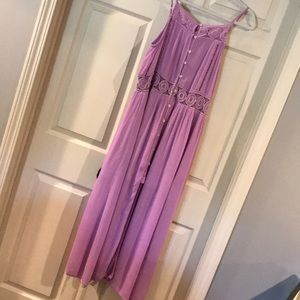 Purple midi dress